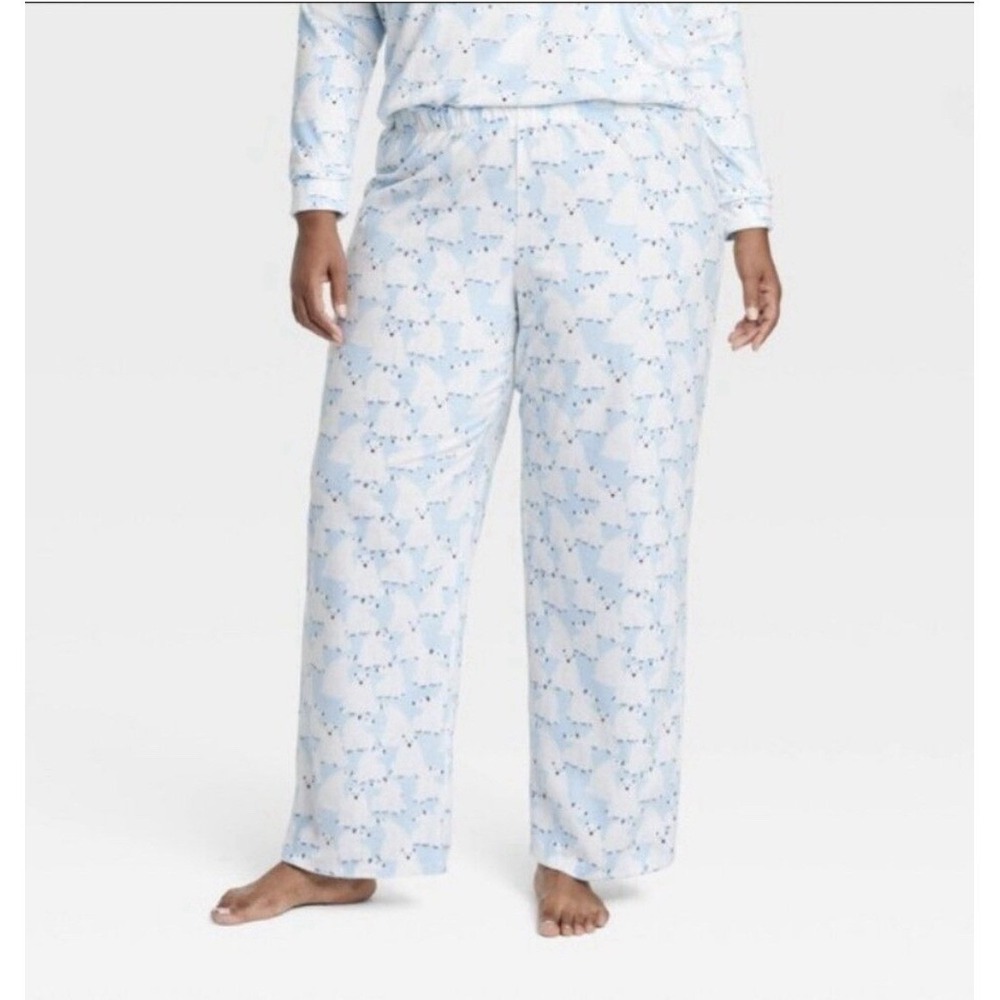 Big/Tall Blue Polar Bear Print Microfleece Pajama Pants Very Soft Wondershop 3XL